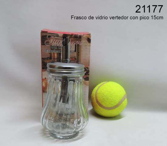 Imagen de FRASCO DE VIDRIO VERTEDOR CON PICO 15CM 3.26